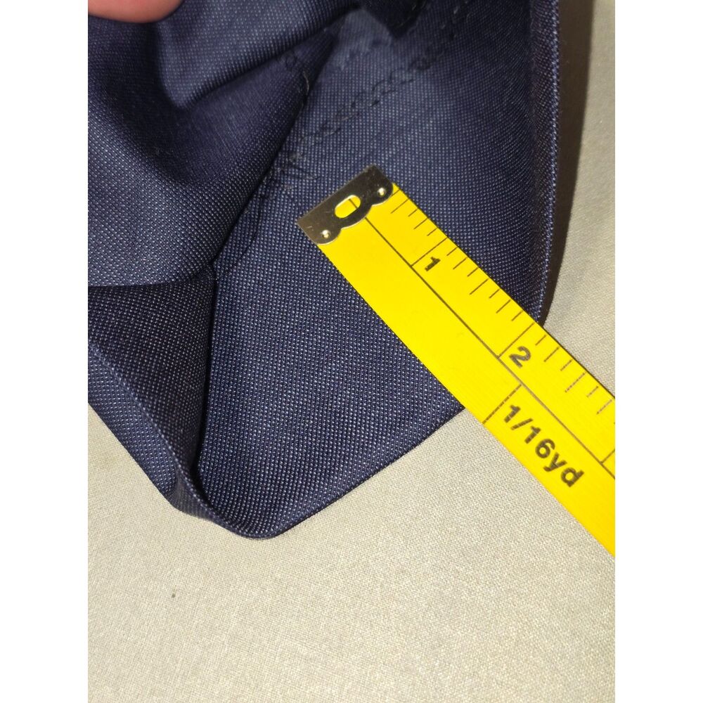 Men's Suit - 32 - Dark Blue - Double Vented. Flat front pants.  Modern Cut. - Picture 7 of 11
